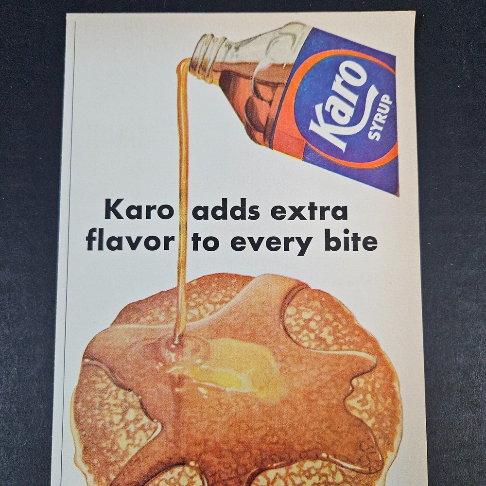 1953 Karo Syrup Vintage Print Ad Dark & Rich Light & Sweet Mapley Blue Red Green